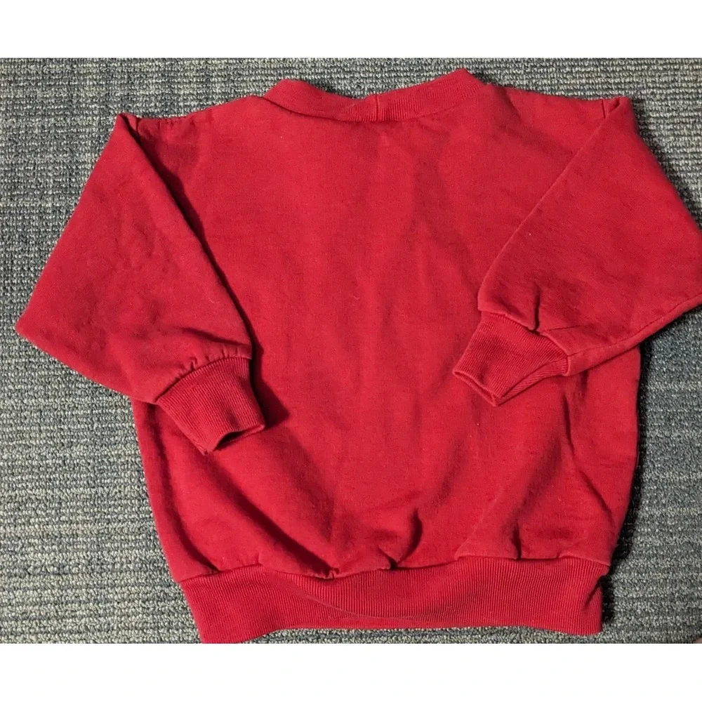 Vtg Osh Kosh B'gosh Red Sweatshirt Bear Girls 2T‎ Shirt Embroidered Heart 1990's